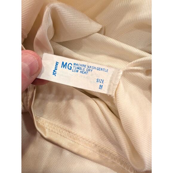 Vintage JCPenney Nylon Half Slip Skirt | Lace Trim | Size M - Picture 3 of 6